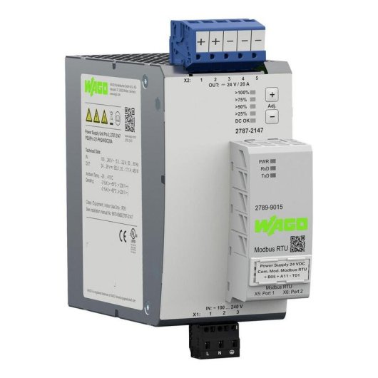 Fuente de alimentación Wago 2787-2147 Gris 70 mm x 130 mm 1,45 kg
