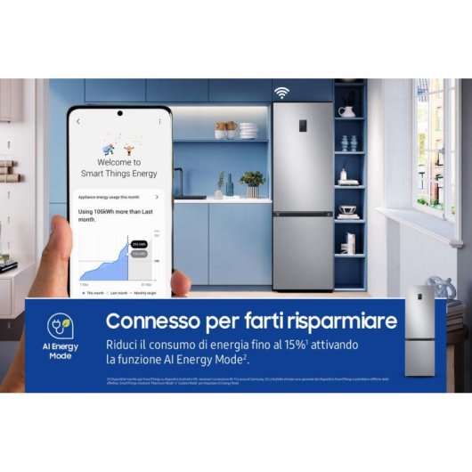Frigorifero Combi Samsung RB34C670DSA No Frost 185cm 344L D Grafite WiFi