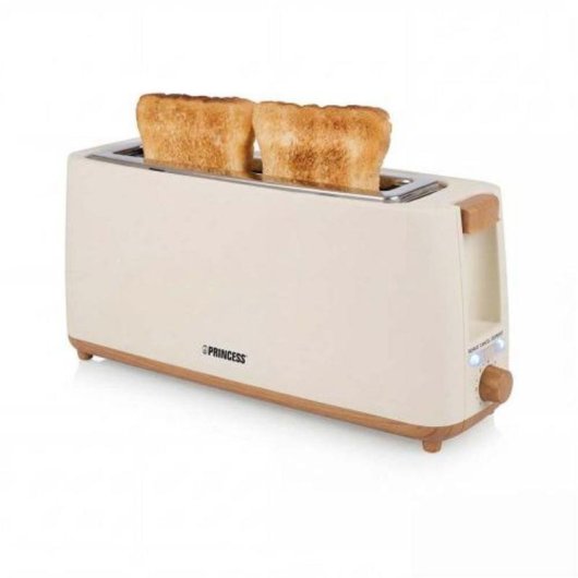 Grille-pain Princess 142410 1 fente longue 900 W 7 niveaux Décongélation Beige