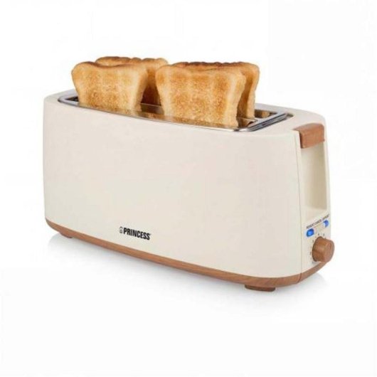 Grille-pain Princess 142411 2 fentes longues 1400 W 7 niveaux de brunissage Beige