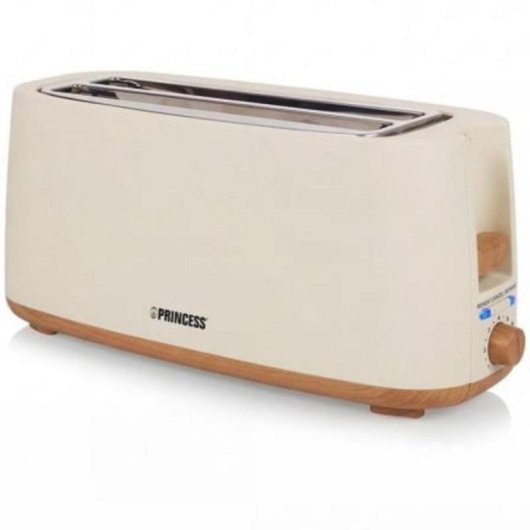 Grille-pain Princess 142411 2 fentes longues 1400 W 7 niveaux de brunissage Beige