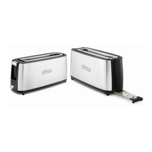Tostador de ranura larga Ufesa 900W acero inoxidable 7 niveles tostado