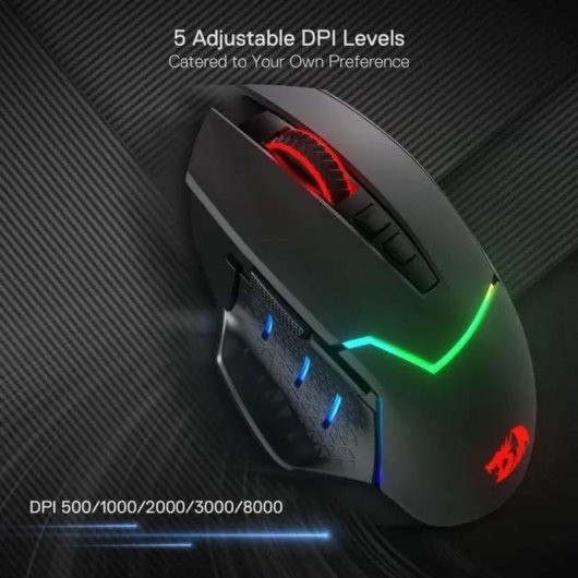 Ratón Redragon M690-1 inalámbrico 2400 DPI negro ergonómico 4 botones