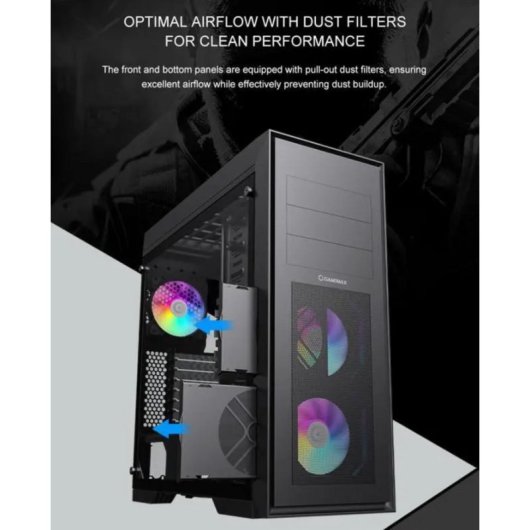 Boitier PC GAMEMAX MASTER 2 Noir Tour ATX Verre Trempe ARGB