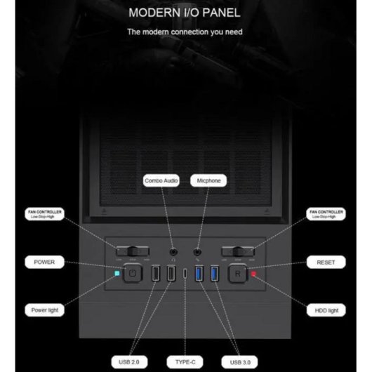 Boitier PC GAMEMAX MASTER 2 Noir Tour ATX Verre Trempe ARGB