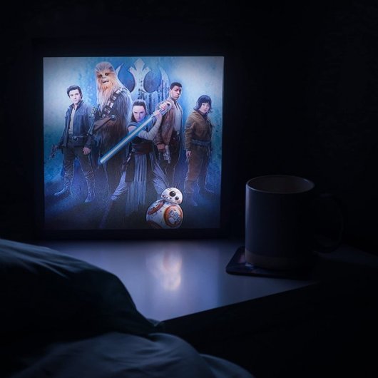 Cuadro The Last Jedi Star Wars 3d Luminart Holograma