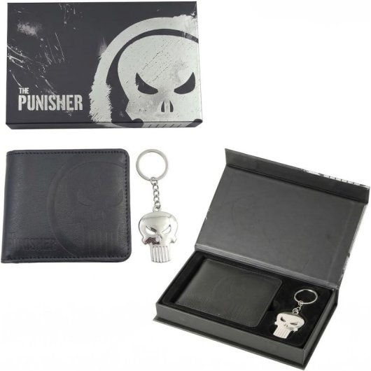 Set Regalo Cartera Y Llavero The Punisher Marvel El Castigador