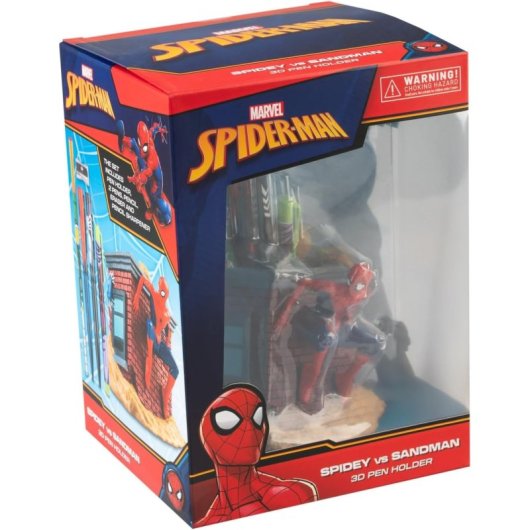 Set De Escritura Con Lapicero 3d Spider-man Vs Sandman Marvel