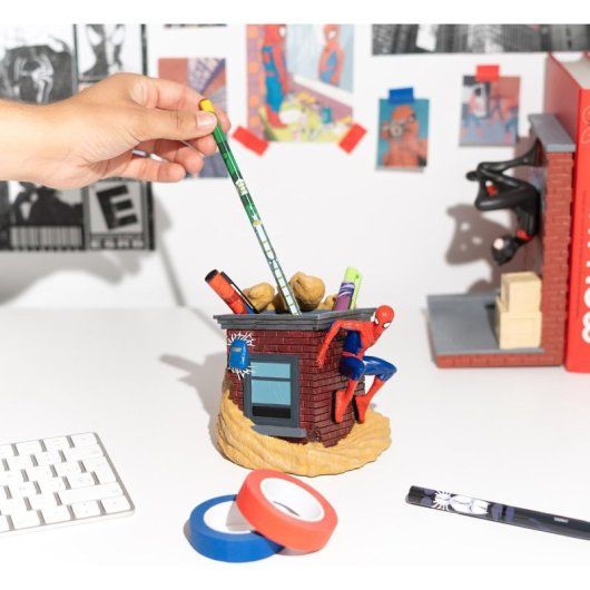 Set De Escritura Con Lapicero 3d Spider-man Vs Sandman Marvel