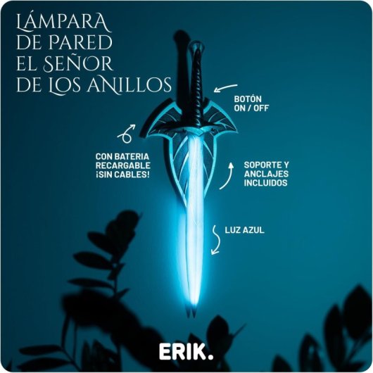 Lámpara Espada Dardo El Señor De Los Anillos