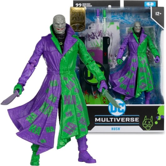 Figura Hush Jokerizado Dc Multiverse Gold Label Articulada 18 Cms
