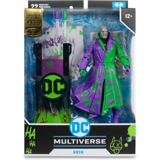 Figura Hush Jokerizado Dc Multiverse Gold Label Articulada 18 Cms