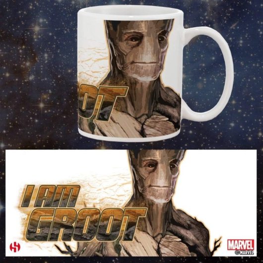 Taza Groot Guardianes De La Galaxia Marvel Cerámica 300 Mls