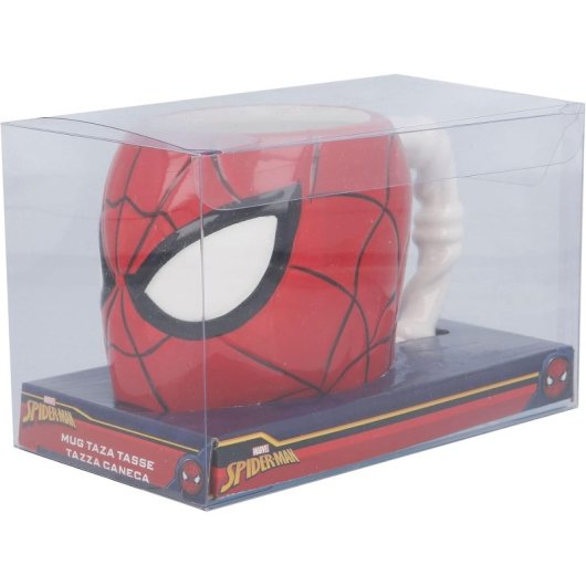 Taza 3d Spider-man Marvel Cerámica 350 Mls