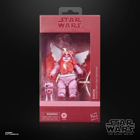 Figura Ewok Valentine's Day Edition Star Wars Black Series Articulada 9 Cms