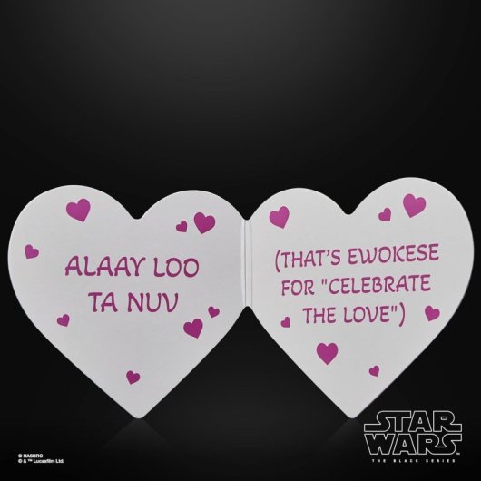 Figura Ewok Valentine's Day Edition Star Wars Black Series Articulada 9 Cms
