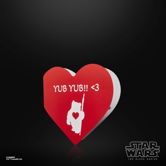 Figura Ewok Valentine's Day Edition Star Wars Black Series Articulada 9 Cms