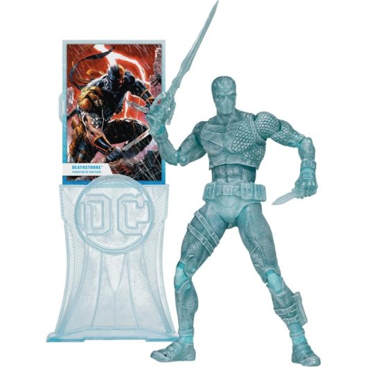 Figura Deathstroke Edición Frostbite Dc Gold Label Edición Limitada Articulada 18 Cms