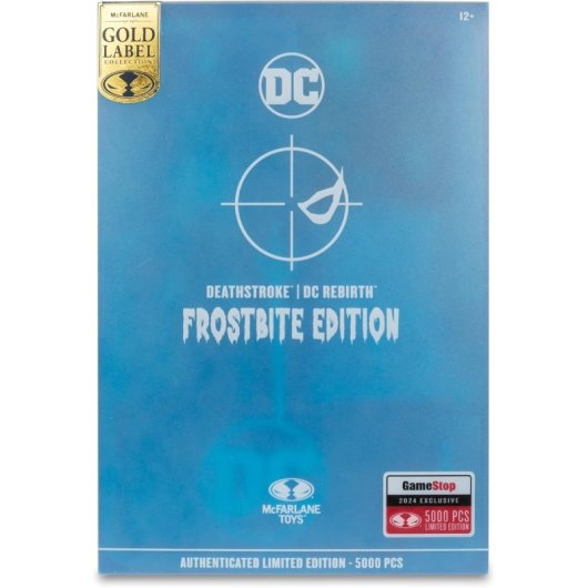 Figura Deathstroke Edición Frostbite Dc Gold Label Edición Limitada Articulada 18 Cms