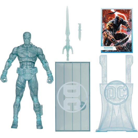 Figura Deathstroke Edición Frostbite Dc Gold Label Edición Limitada Articulada 18 Cms