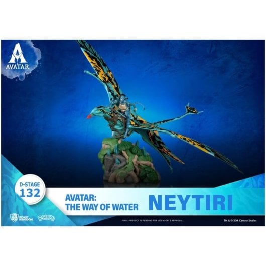 Figura Neytiri Y Banshee Avatar The Way Of Water Diorama 15 Cms