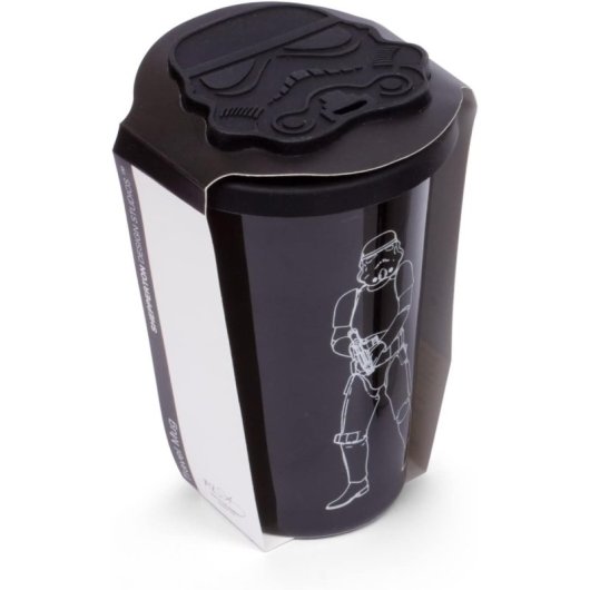 Vaso De Viaje Original Stormtrooper Star Wars Negra Cerámica 275 Mls