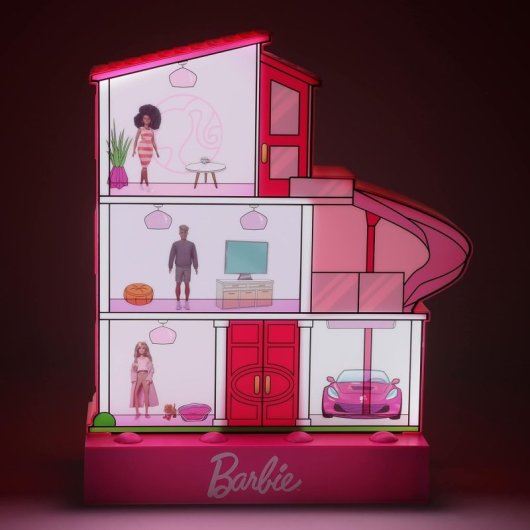 Lámpara Casa De Ensueño Con Luz Personalizable Barbie 12 Cms