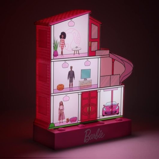Lámpara Casa De Ensueño Con Luz Personalizable Barbie 12 Cms