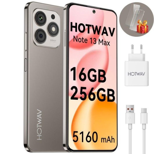 HOTWAV Note 13 Max 4G 256GB 6GB 6,8" Noir Caméra 48MP