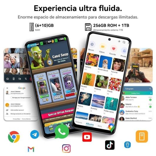 HOTWAV Note 13 Max 4G 256GB 6GB 6,8" Noir Caméra 48MP