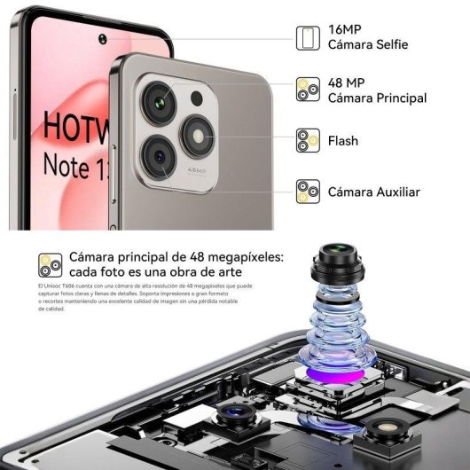 HOTWAV Note 13 Max 4G 256GB 6GB 6,8" Noir Caméra 48MP