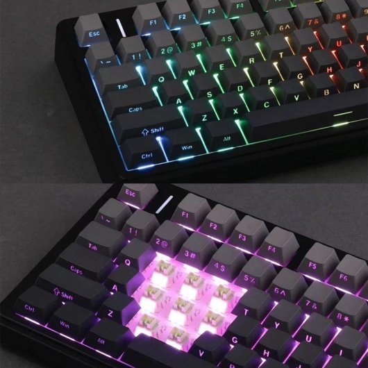 Teclado Aula F75 mecánico gaming compacto 75% US ANSI RGB tri-modo