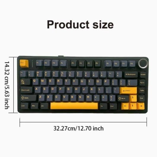 Tastatur Aula F75 75% kompakt RGB Tri-Modus Switch Greywood V3 US ANSI