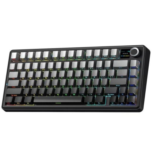 Teclado Aula F75 Max Tri-mode Compacto US ANSI RGB com ecrã TFT e switches Reaper