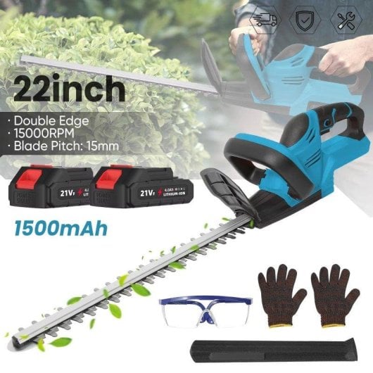 Cortasetos Autrucker 21V Cuchilla 56cm Doble Acción 1500 RPM