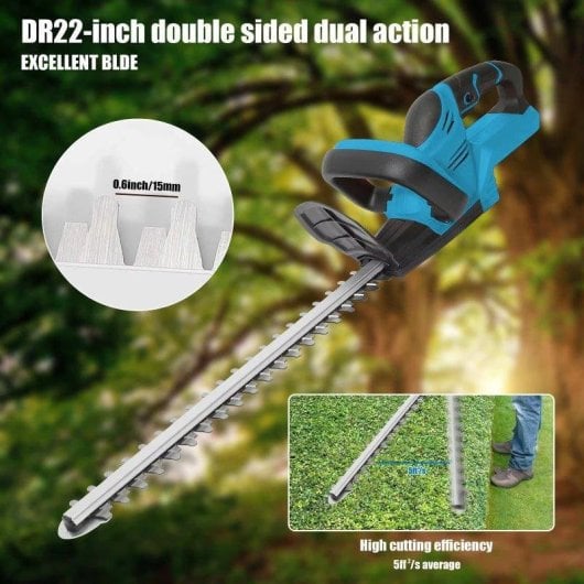 Cortasetos Autrucker 21V Cuchilla 56cm Doble Acción 1500 RPM