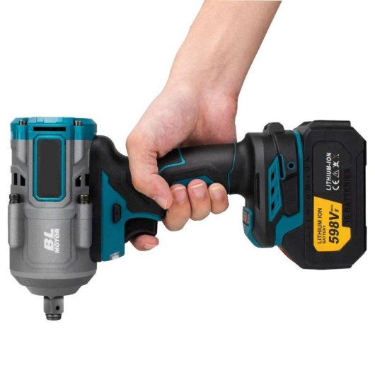 Llave de Impacto Autrucker 2000 Nm 18V Sin Escobillas con 2 Baterías 3.0Ah y Maletín
