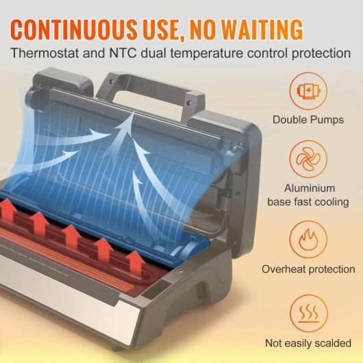 Machine sous vide Autrucker 130W 90KPa Double pompe Cutter et accessoires