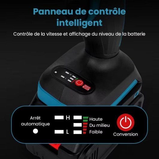 Clé a chocs sans fil Autrucker 21V 380 Nm Brushless