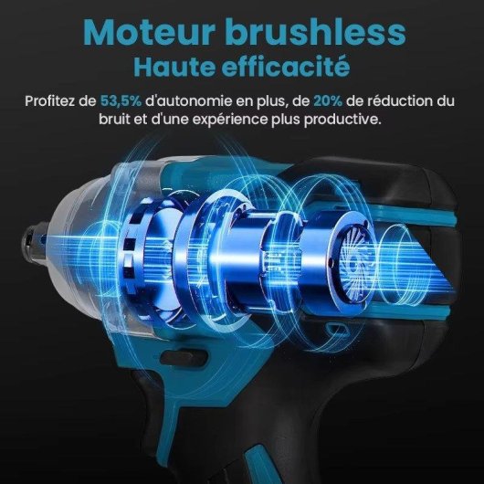 Clé a chocs sans fil Autrucker 21V 380 Nm Brushless