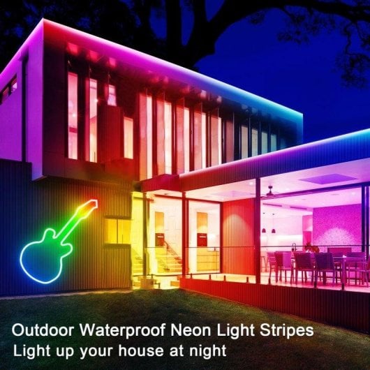 Tira de Neón LED Autrucker 15m RGB IP65 con Control App y Mando