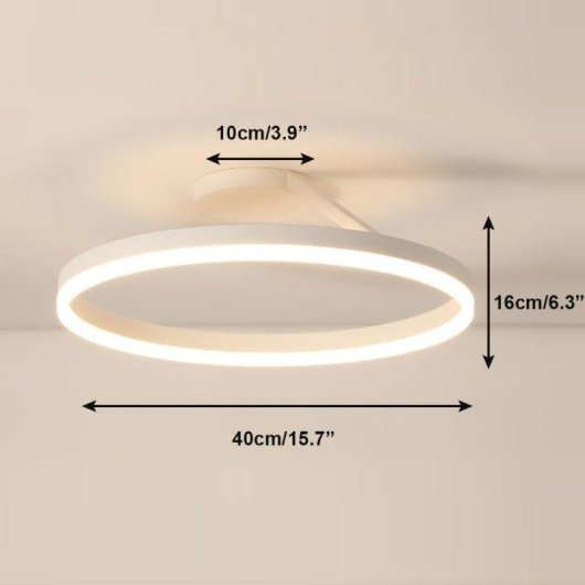 Plafon Lampada da soffitto Autrucker Nordico 25W 40cm Regolabile