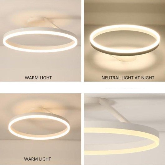 Plafon Lampada da soffitto Autrucker Nordico 25W 40cm Regolabile
