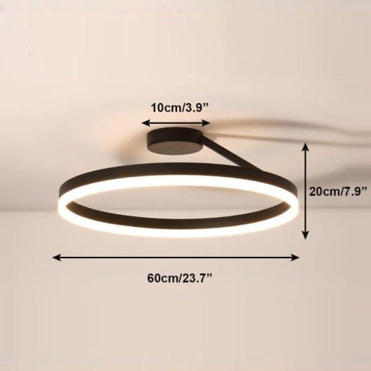 Plafoniera LED Autrucker Moderna Circolare 25W 40cm Dimmerabile Telecomando CCT