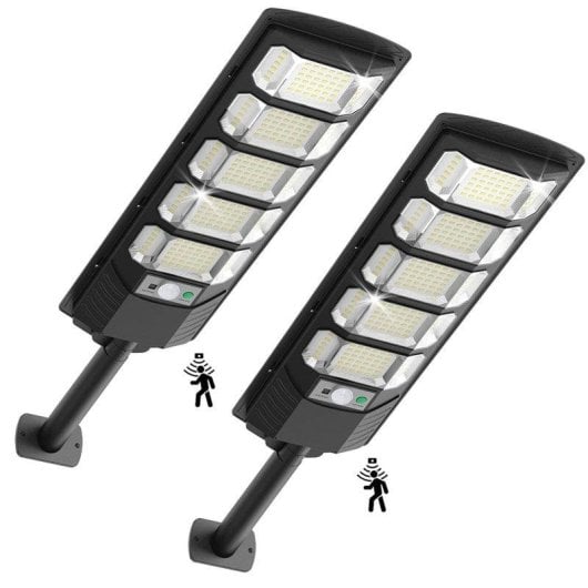 Lampe solaire LED exterieure Autrucker Pack de 2 Capteur Telecommande