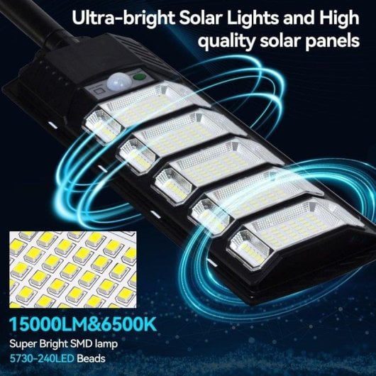 Lampe solaire LED exterieure Autrucker Pack de 2 Capteur Telecommande