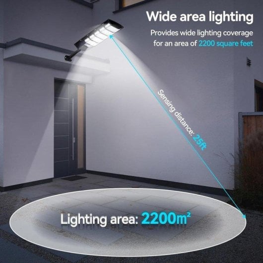Lampe solaire LED exterieure Autrucker Pack de 2 Capteur Telecommande