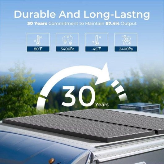 Pannello Solare Autrucker Monocristallino 100W 12V IP68 18BB