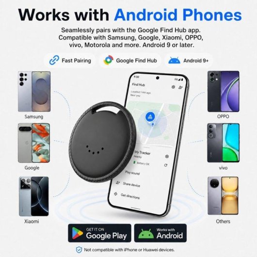 Pack 4 Localizadores Bluetooth Tisotec LocaTag Google Find Hub IP67