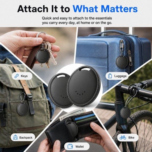 Pack 4 Localizadores Bluetooth Tisotec LocaTag Google Find Hub IP67
